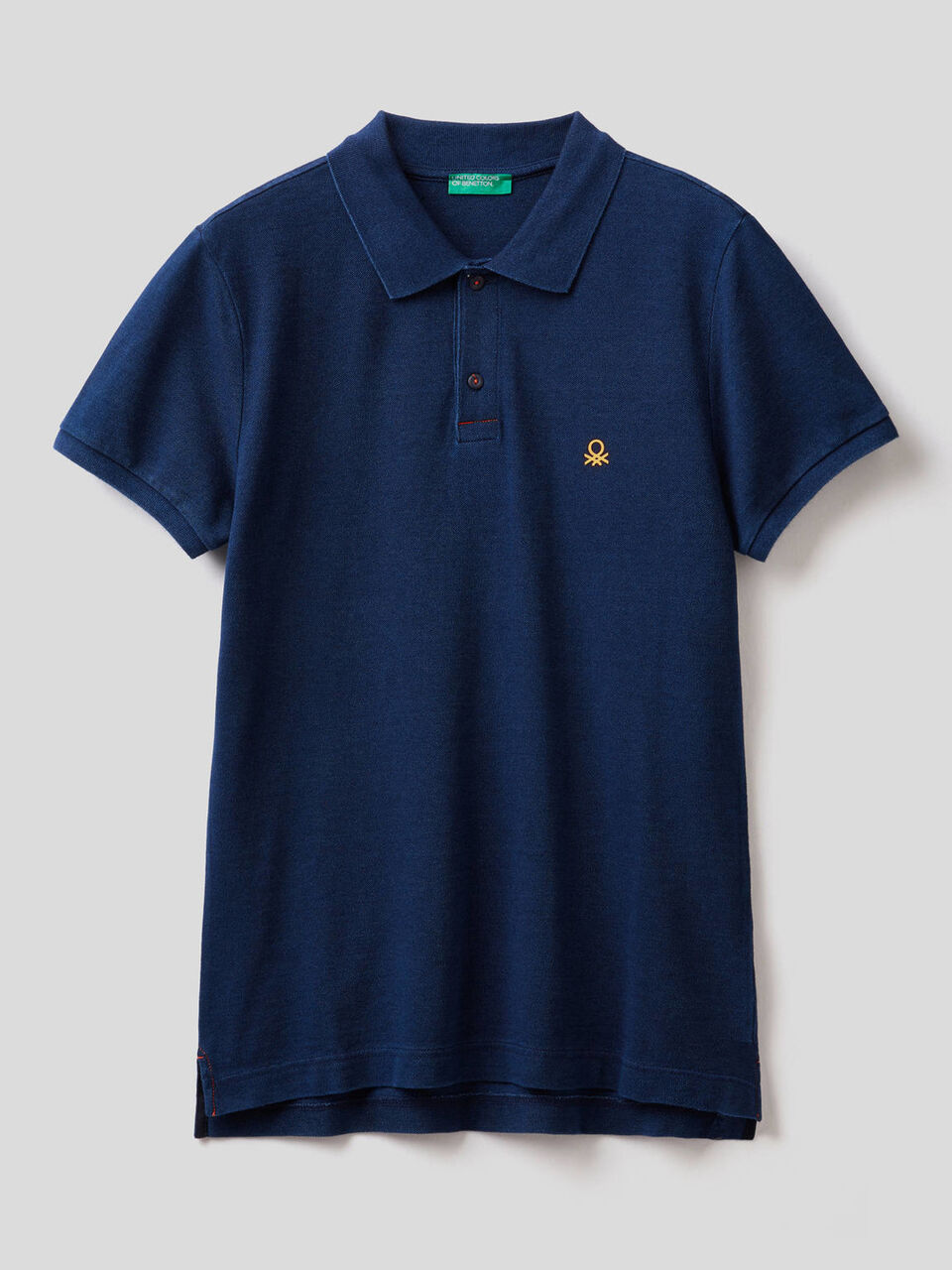 Polo de 100 % algodón con teñido índigo image number 1