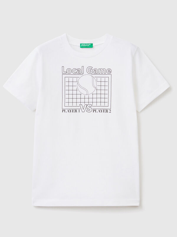 Camiseta de 100 % algodón con estampado Niño