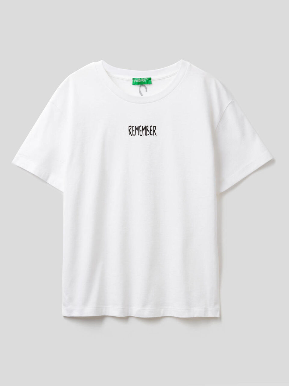 Camiseta de 100% algodón con eslogan estampado image number 1