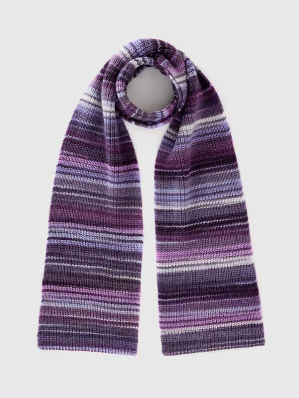 Bufanda multicolor de lana mixta Mujer