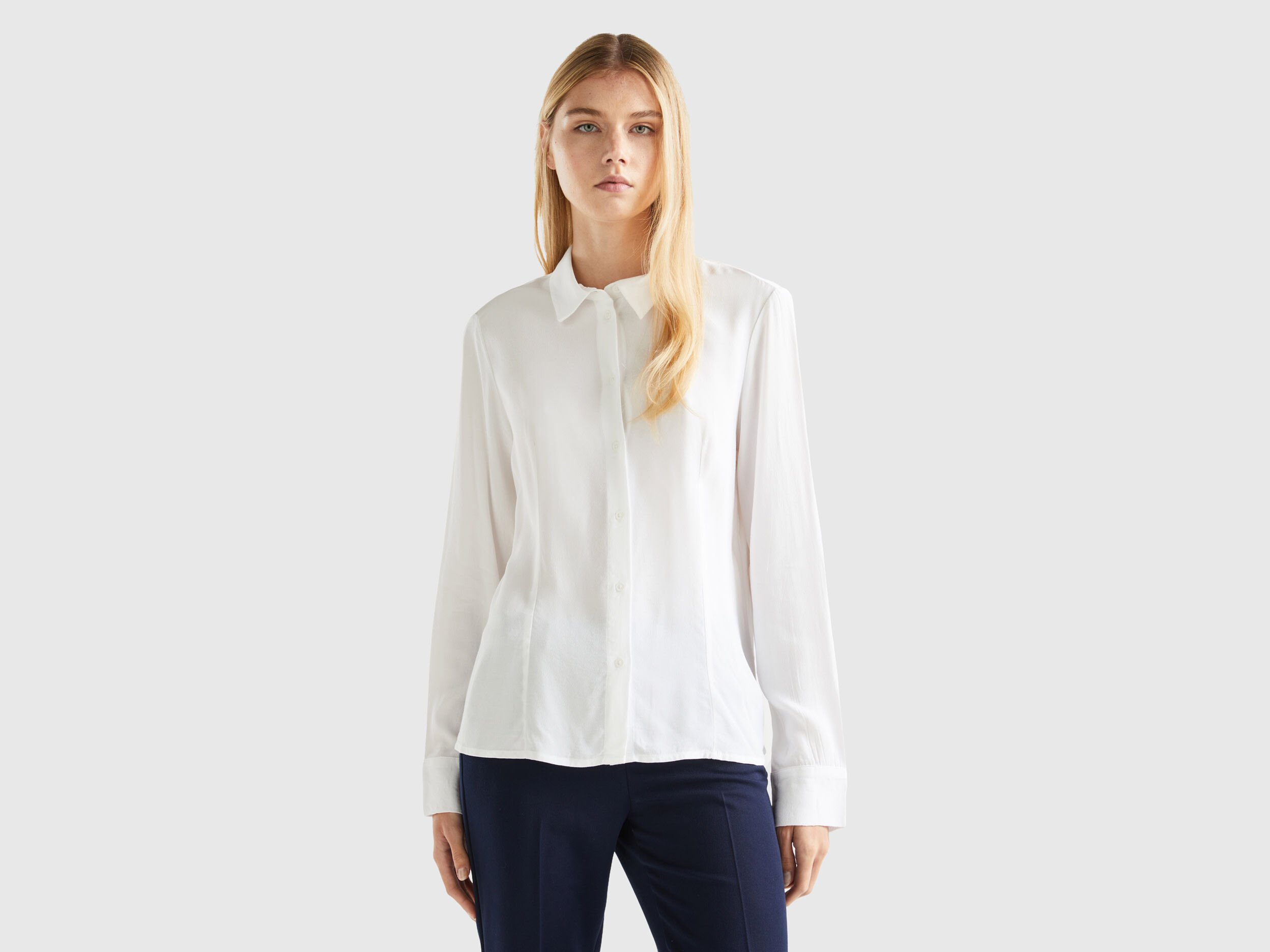 Camisa blanca benetton clearance
