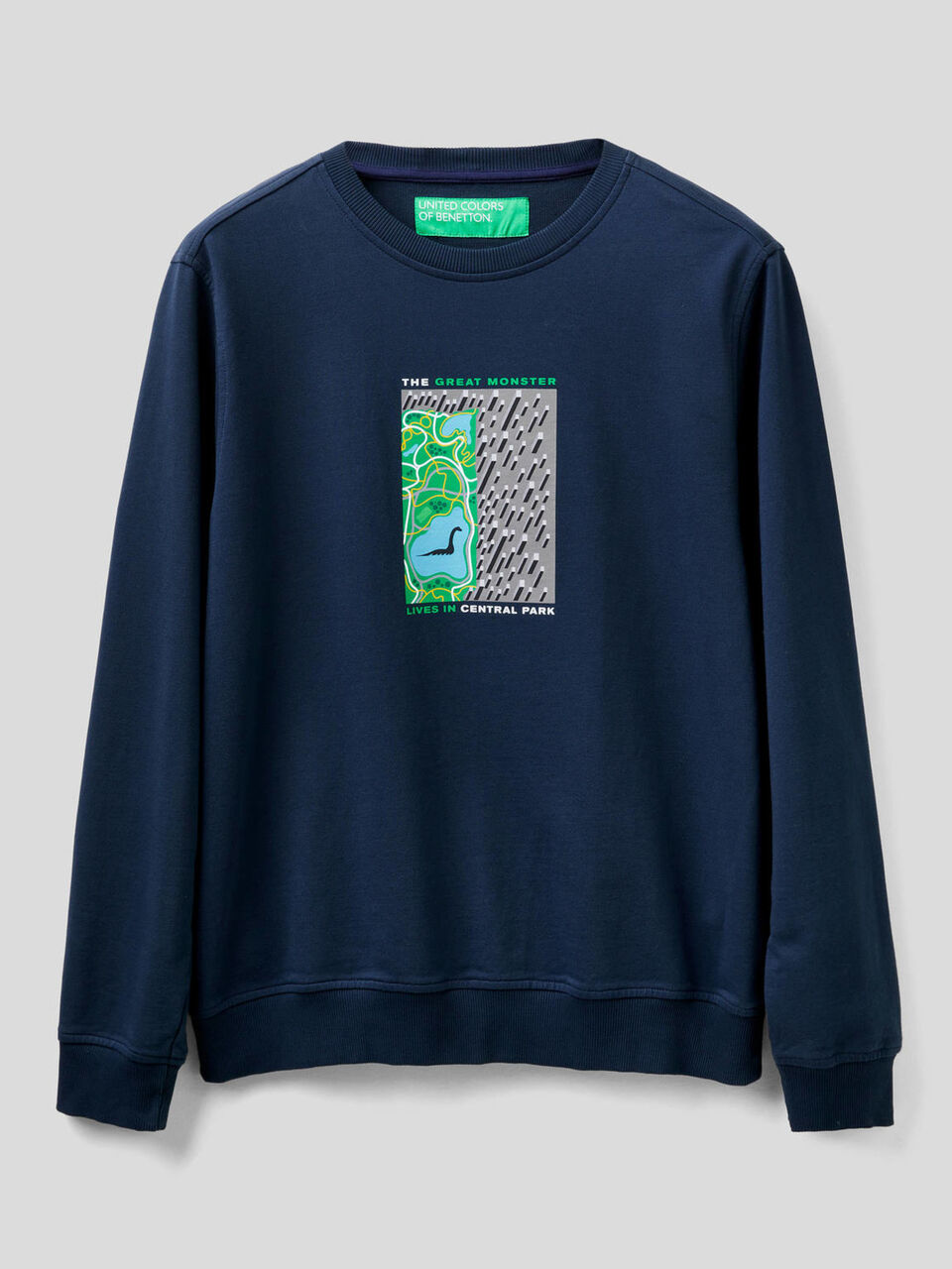 Sudadera de 100 % algodón orgánico con estampado image number 1