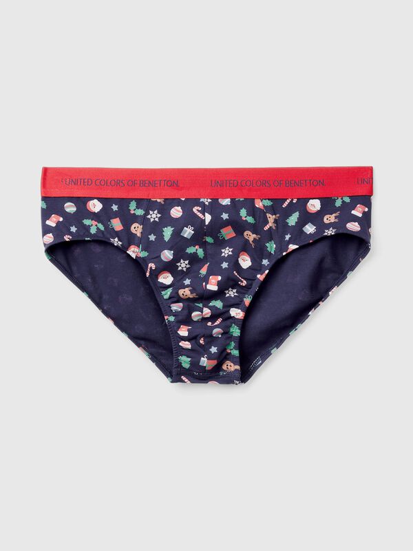 Slip con estampado navideño Hombre