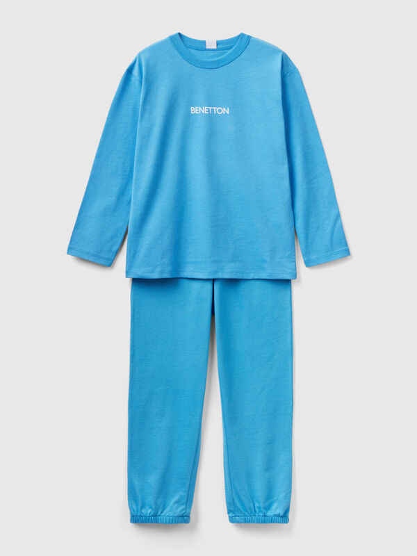 Pijama de 100 % algodón con logotipo Niño