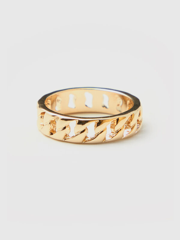 Anillo de cadena dorada Mujer