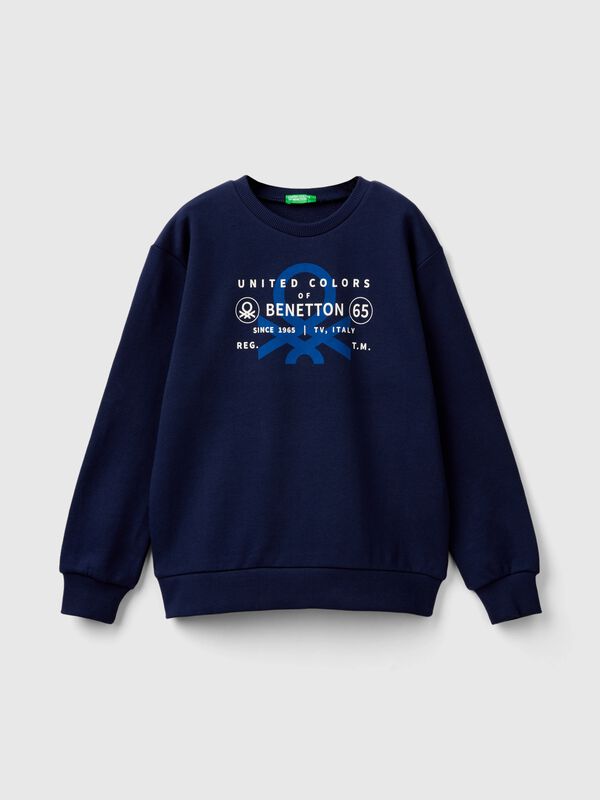 Sudadera con estampado de logotipo Niño