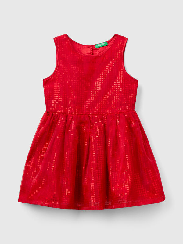 Vestido de tul con lentejuelas Niña