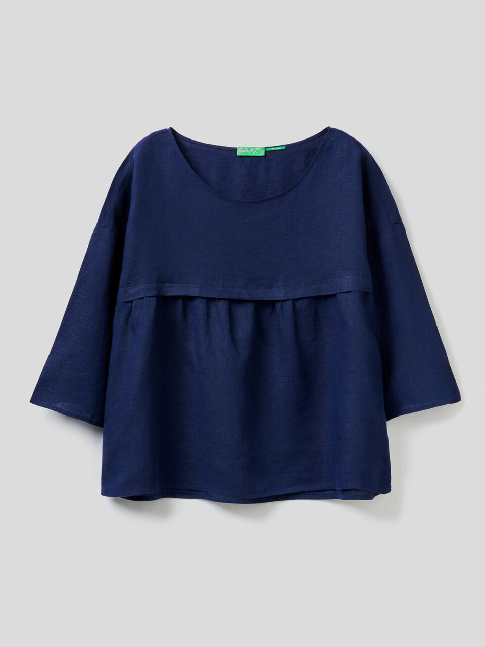 Blusa de puro lino sin mangas image number 1
