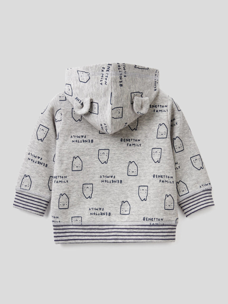 Sudadera de algodón orgánico elástico con capucha image number 2