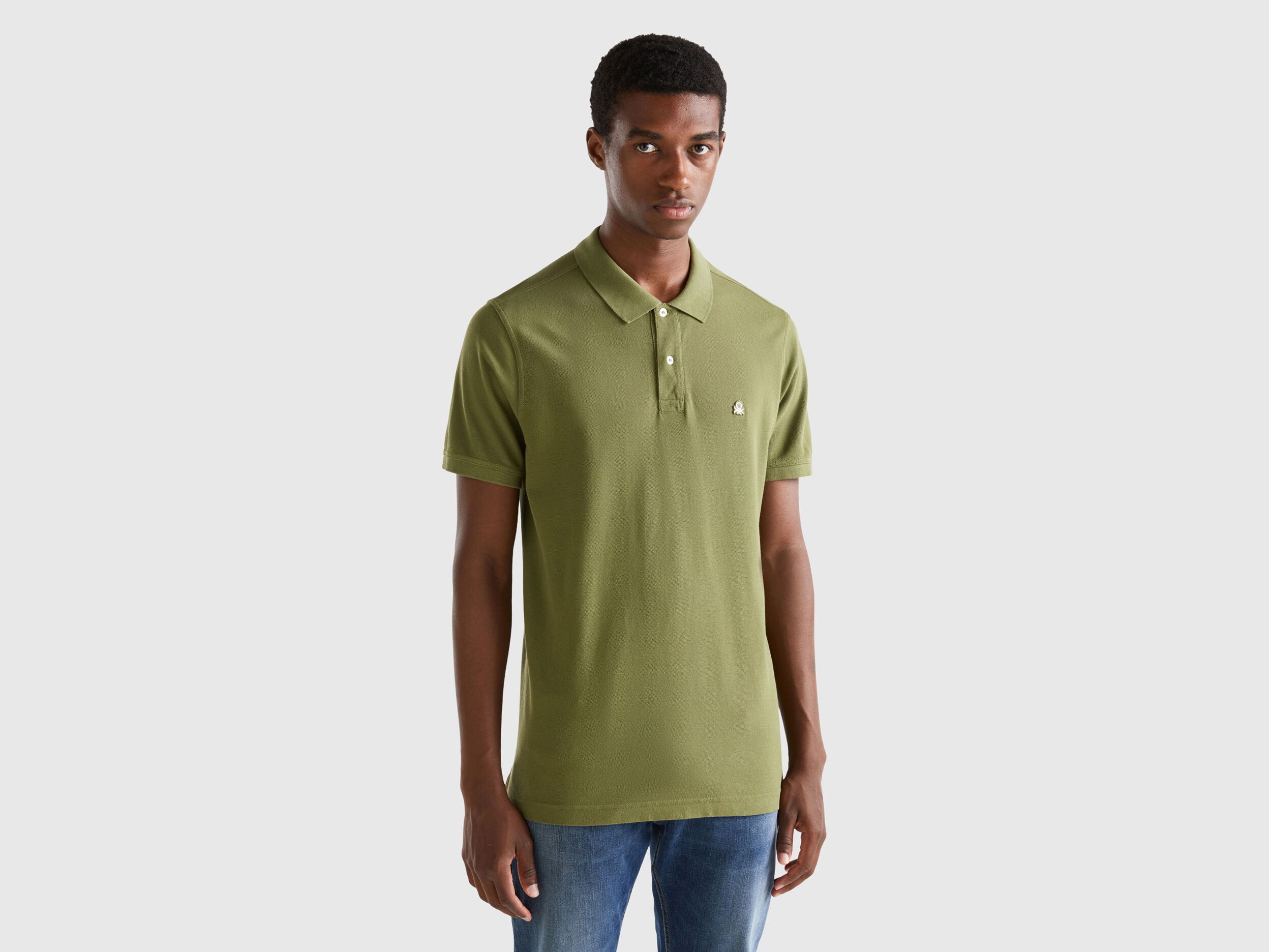 Polo verde militar regular fit Militar Benetton