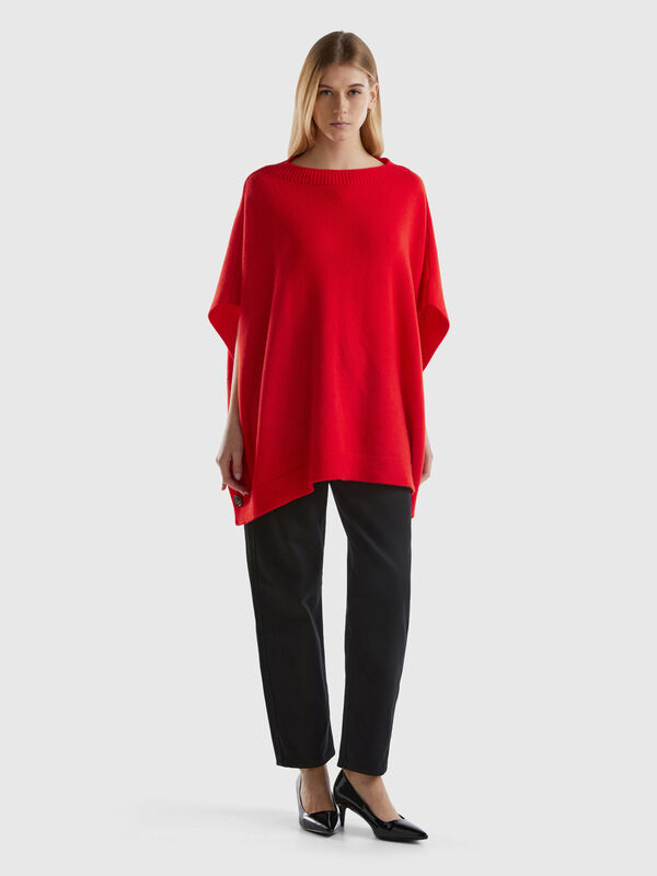 Capa con cuello barco Mujer