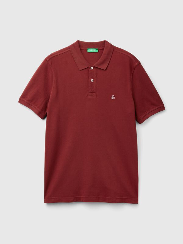 Polo burdeos regular fit Hombre