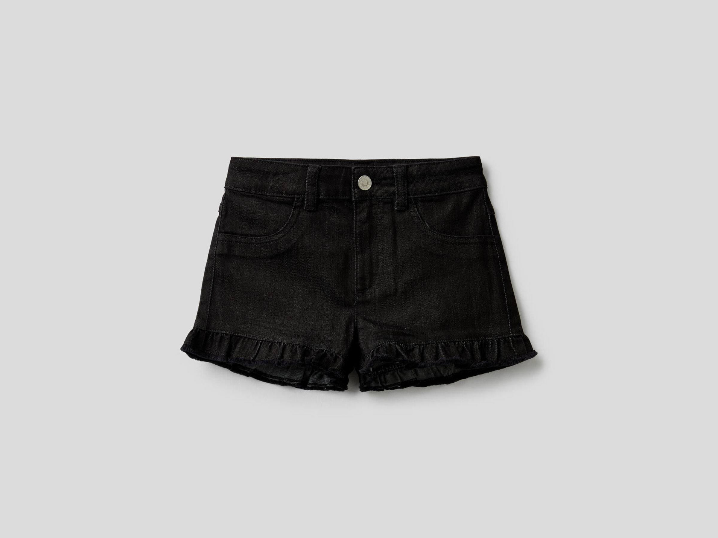 Pantalón corto liso con volante image number null