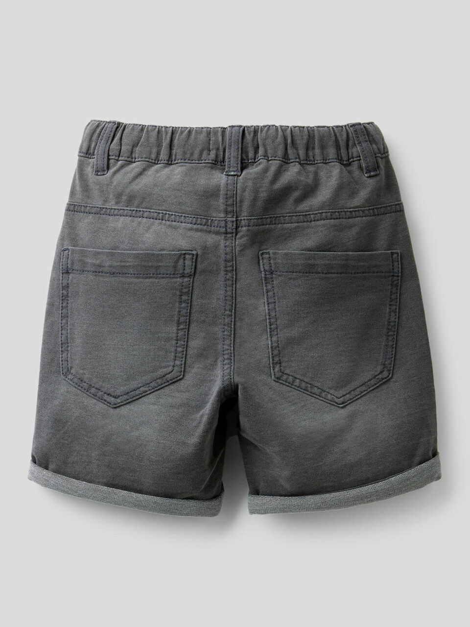 Bermudas de felpa de efecto denim image number 2