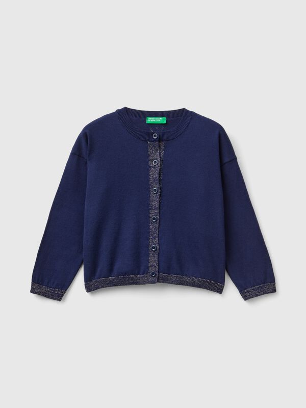 Cárdigan con lúrex de 100 % algodón Niña
