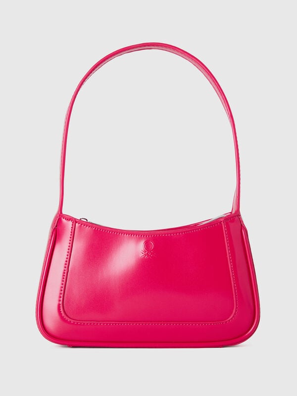 Bolso de hombro de tejido revestido Mujer