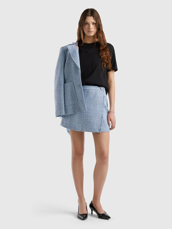 Minifalda de tweed Mujer