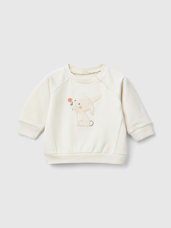 Sudadera con bordado de animalito Recién nacidos