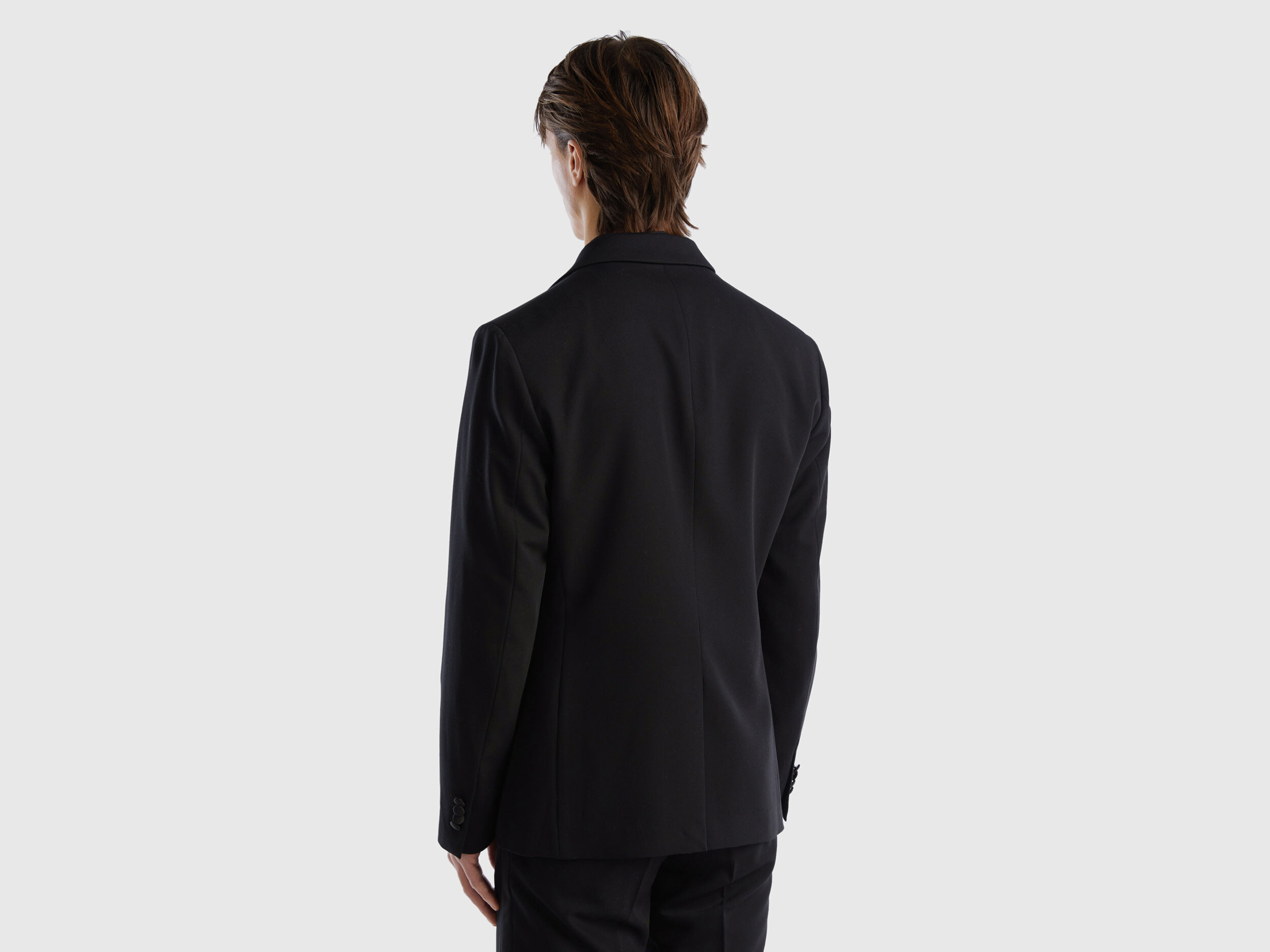 Chaqueta elegante slim fit Negro Benetton