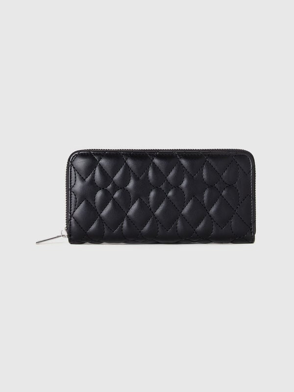 Cartera de corazón de tejido con efecto piel Mujer