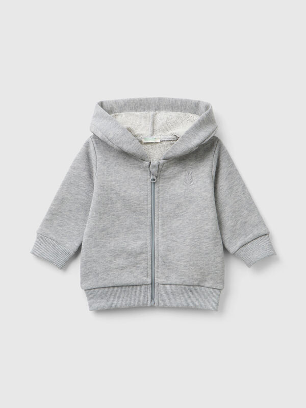 Sudadera de algodón orgánico con capucha Recién nacidos