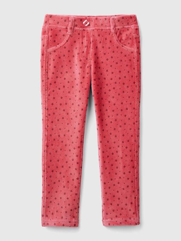 Pantalón slim fit de chenilla Niña