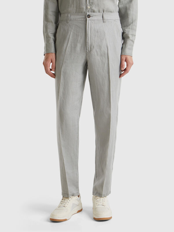 Pantalones chinos de puro lino Pantalones chinos de puro lino Hombre