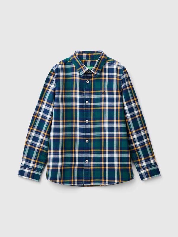 Camisa escocesa de 100 % algodón Niño
