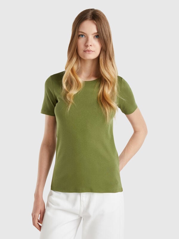 Camiseta de algodón de fibra larga Mujer
