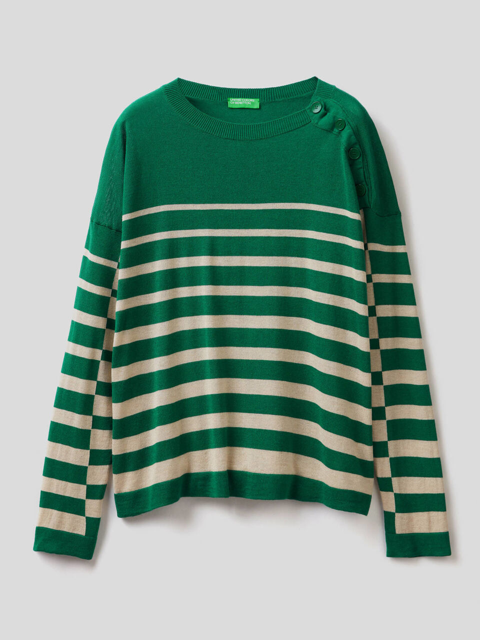 Jersey de rayas con detalle de botones image number 1