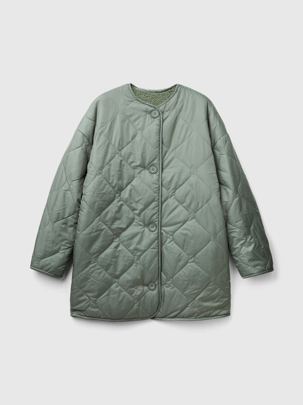 Bómber largo de nailon Mujer