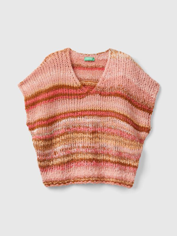 Chaleco multicolor de lana mixta Mujer