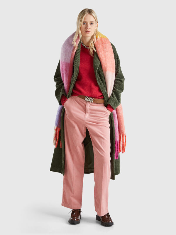 Pantalón amplio de pana Mujer