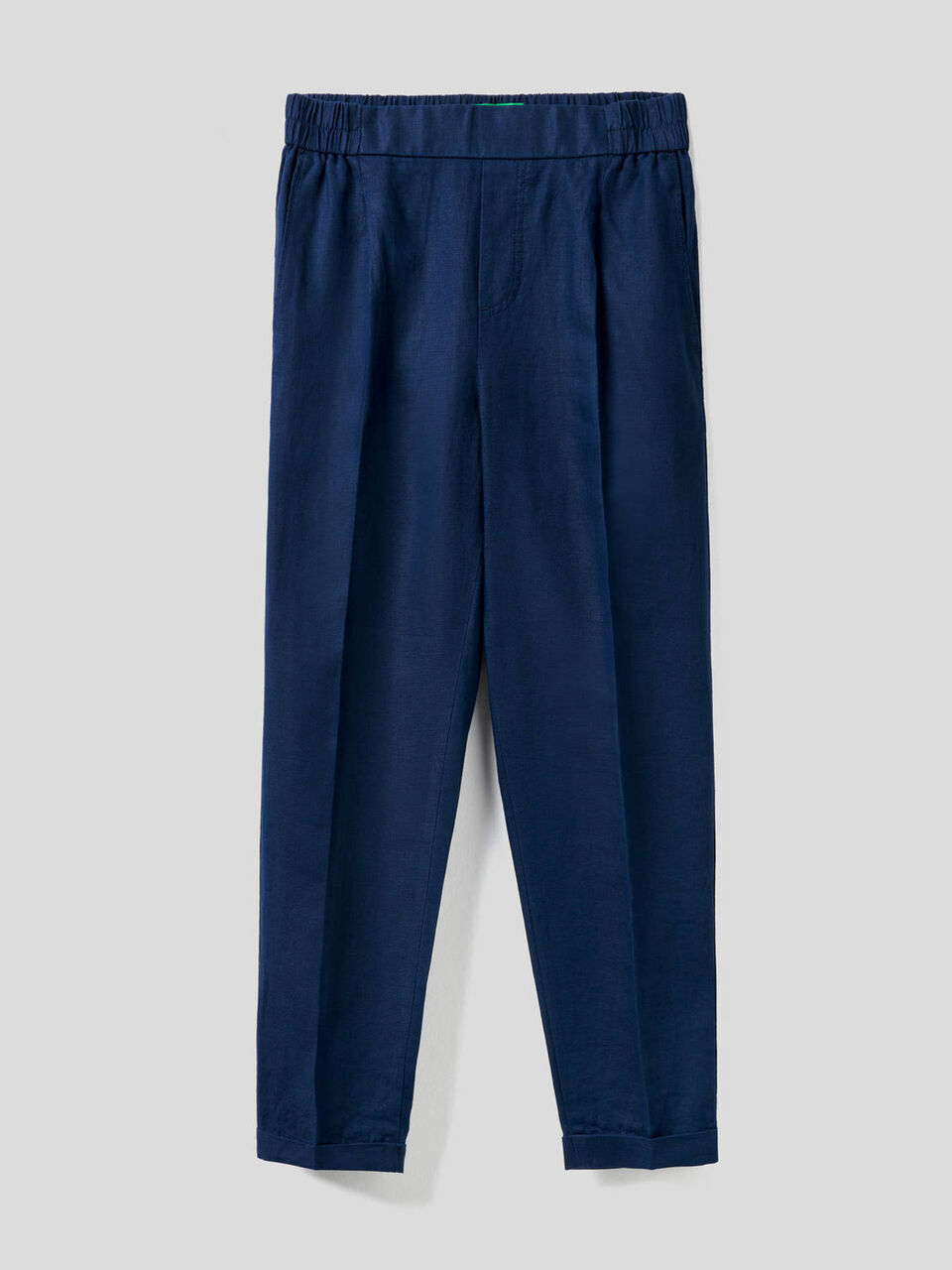 Pantalón cropped de 100% lino image number 1