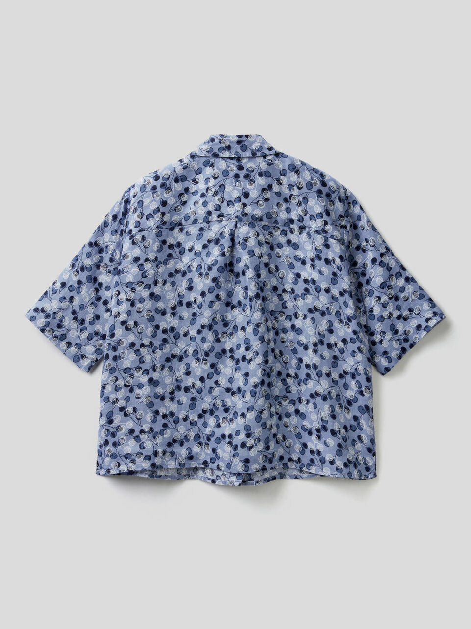 Camisa de 100% lino con estampado image number 2