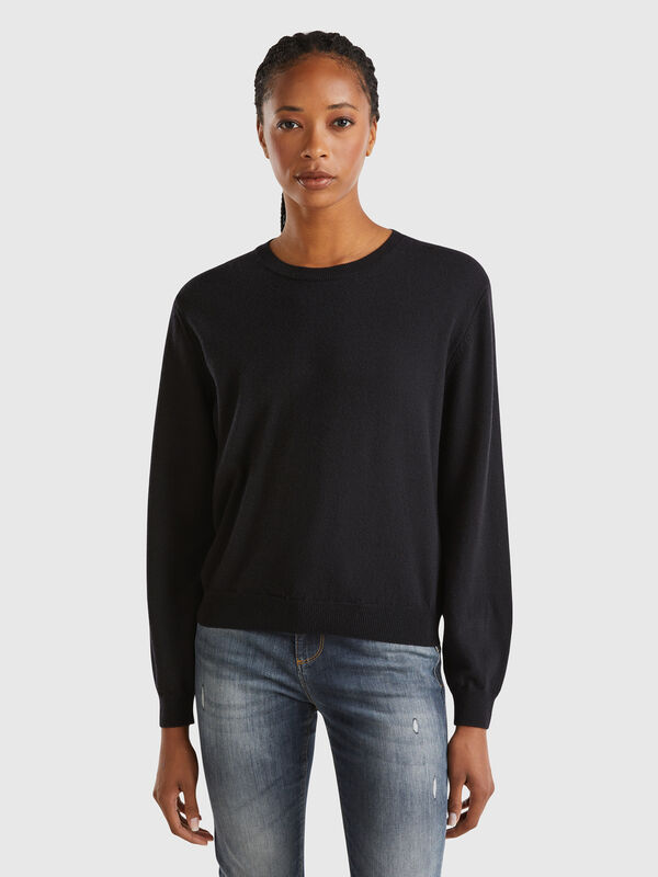 Jersey relaxed fit de pura lana merina Mujer