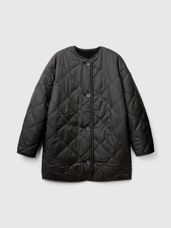 Bómber largo de nailon Mujer