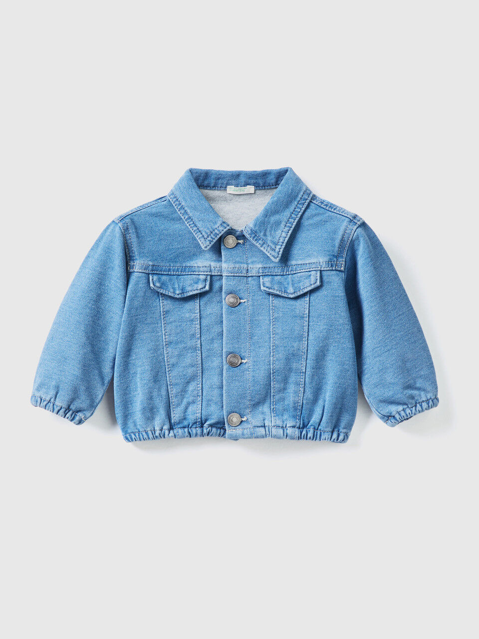 Cazadora de felpa de efecto denim