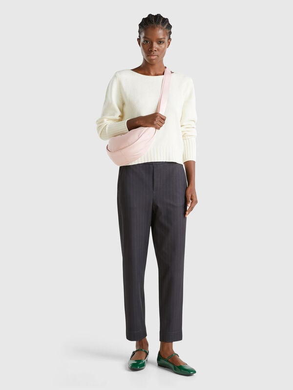 Joggers negros de raya diplomática Mujer