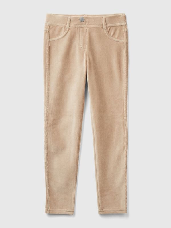 Pantalón super skinny de chenilla Niña