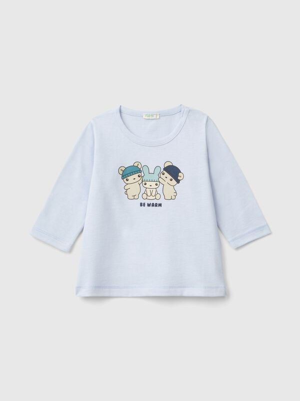 Camiseta de cálido algodón orgánico Recién nacidos
