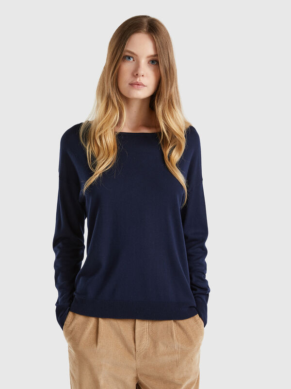 Jersey con escote barco Mujer