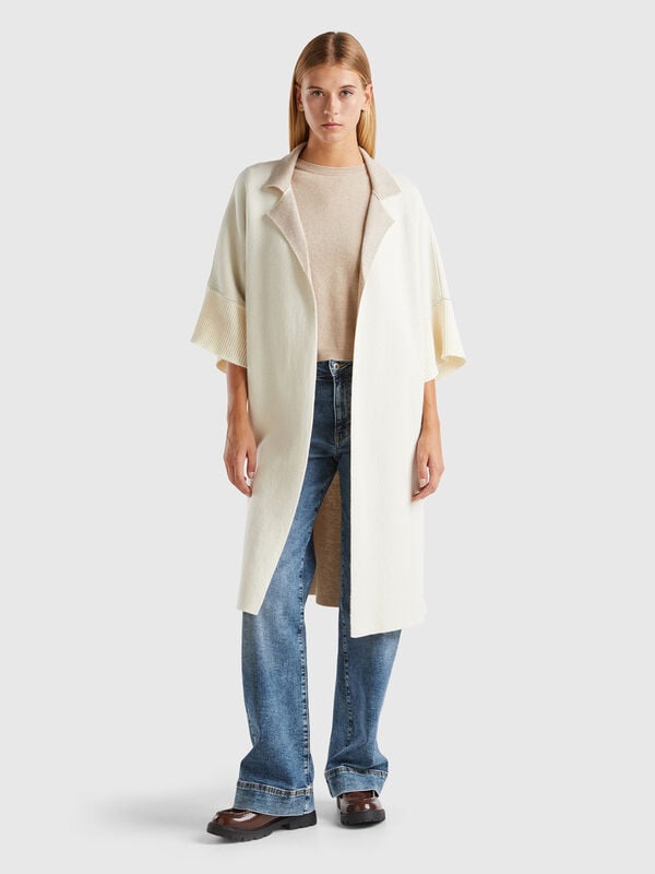 Abrigo abierto reversible Mujer