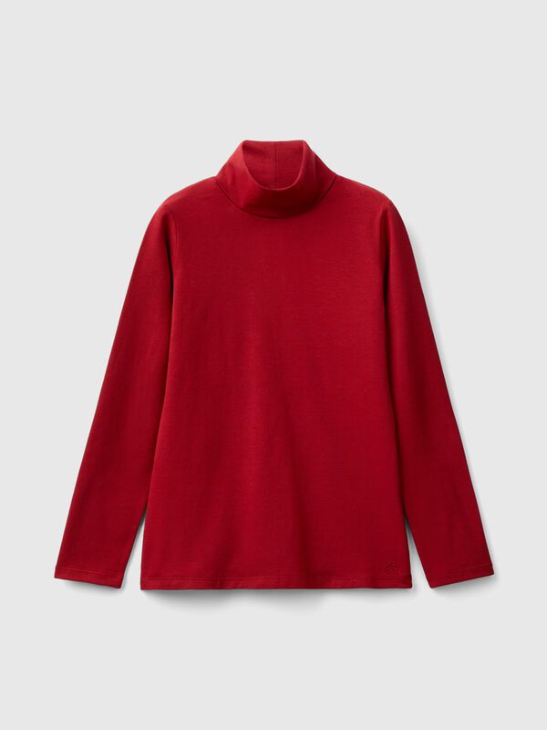 Camiseta elástica de cuello alto Niña
