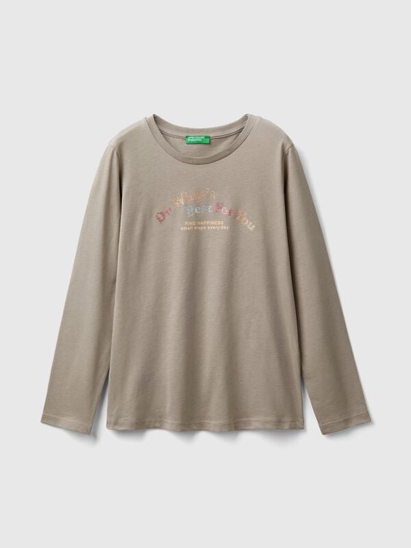 Camiseta manga larga en algodón bio Niña