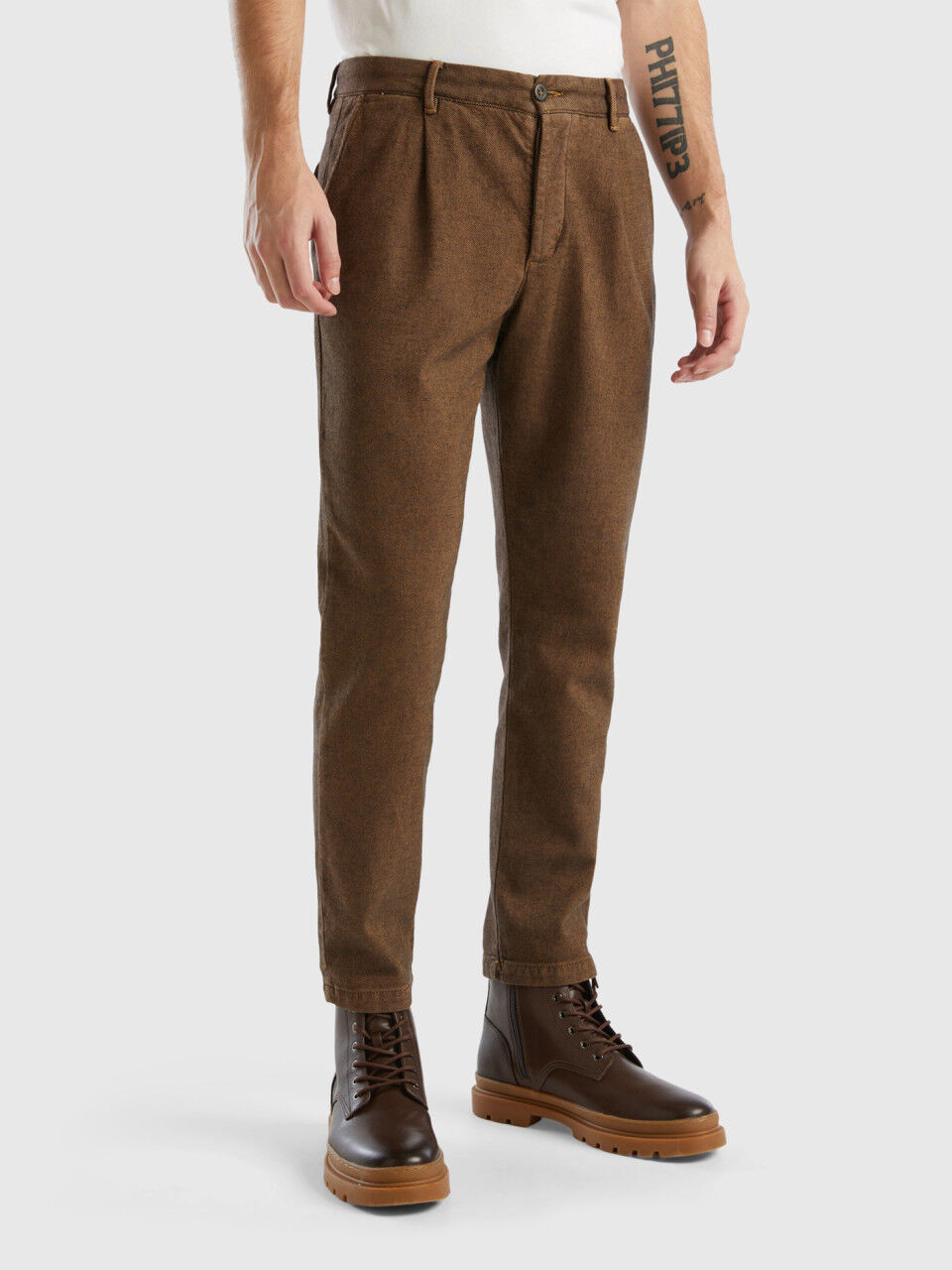 Pantalon marron foncé homme online