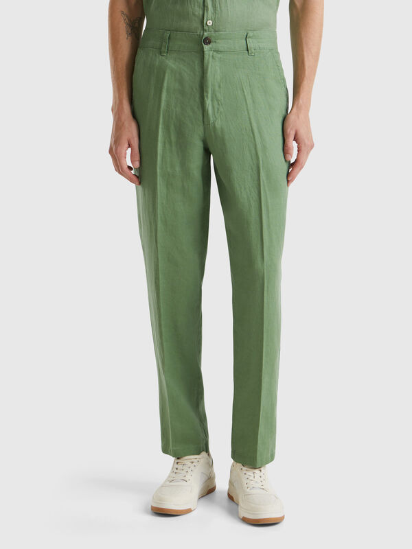 Pantalones chinos de puro lino Pantalones chinos de puro lino Hombre