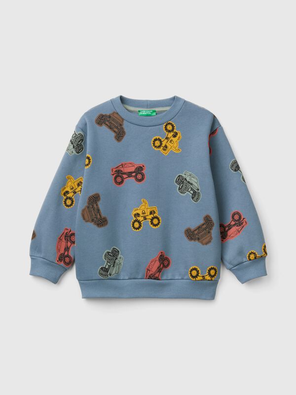 Sudadera con estampado de tractores Niño