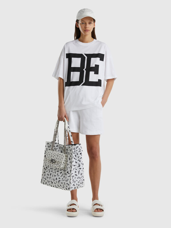 Camiseta "BE" oversize Mujer