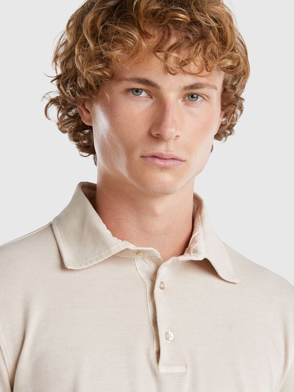 Polo de algodón orgánico elástico Hombre